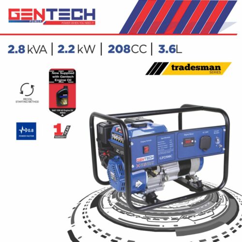 GENTECH POWER 2.8 kVA TRADESMAN SERIES PETROL GENERATOR