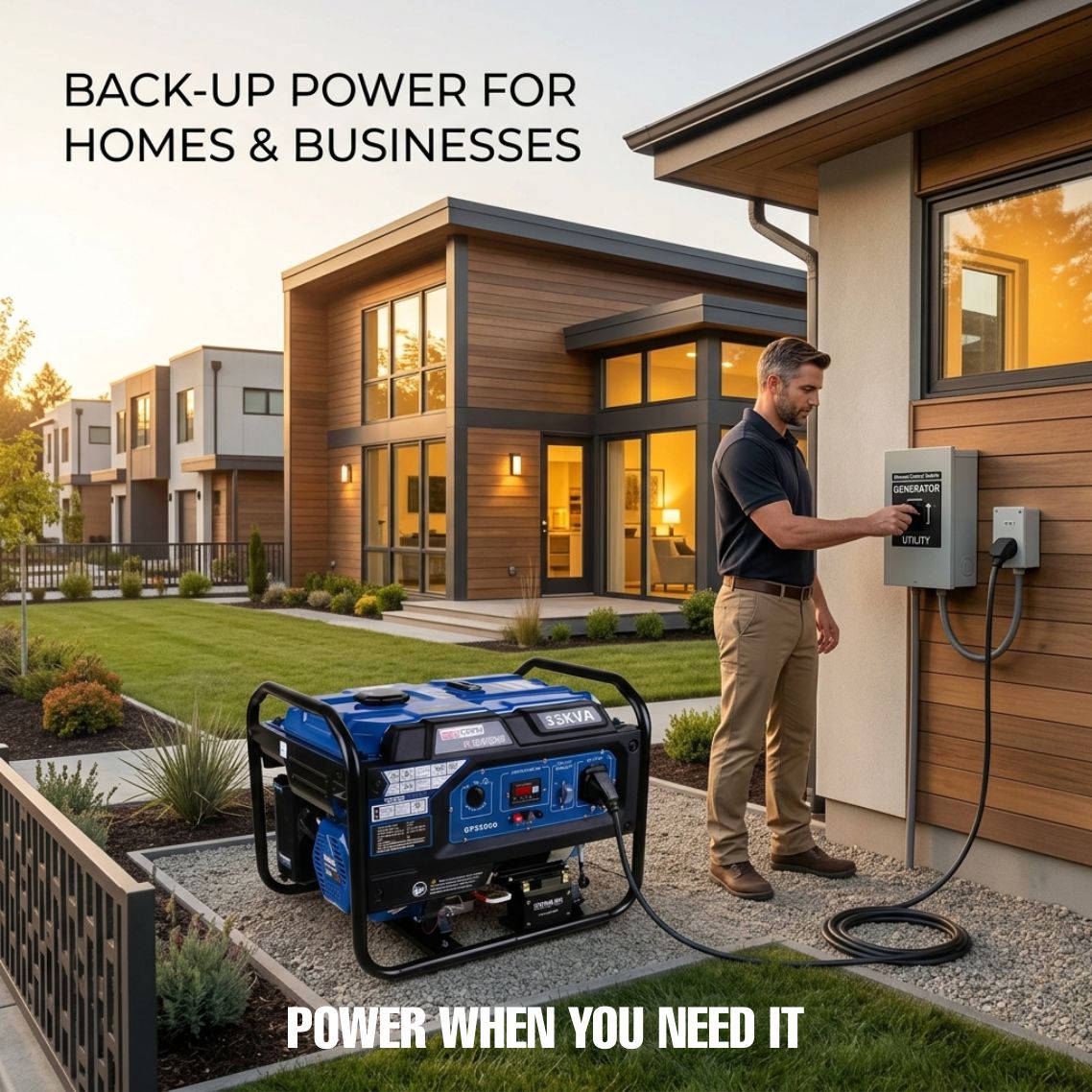GENTECH POWER 3.5KVA I 2.8 KW ELECTRIC START PETROL GENERATOR - Image 4