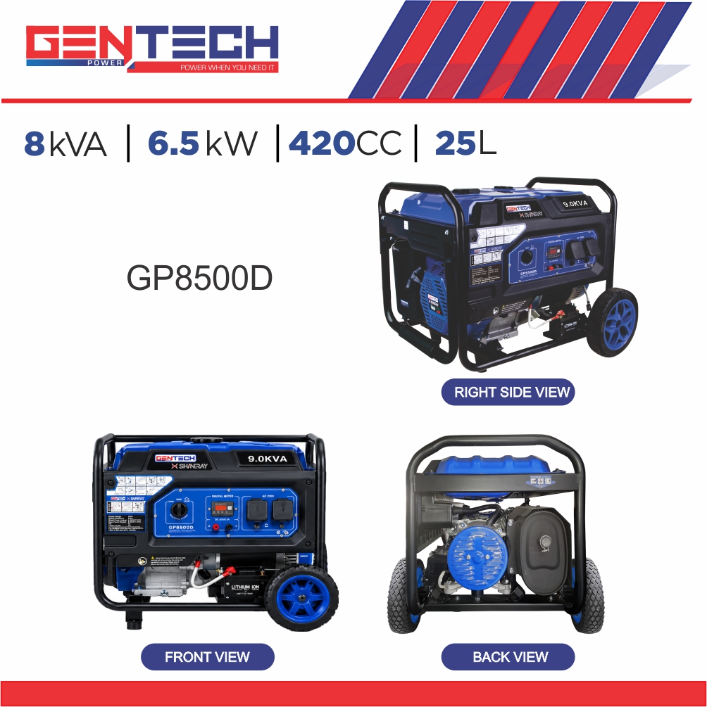 GENTECH POWER 9 kVA ELECTRIC START PETROL GENERATOR - Image 2