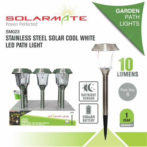 SOLARMATE STAINLESS STEEL SOLAR FILAMENT PATH LIGHTS