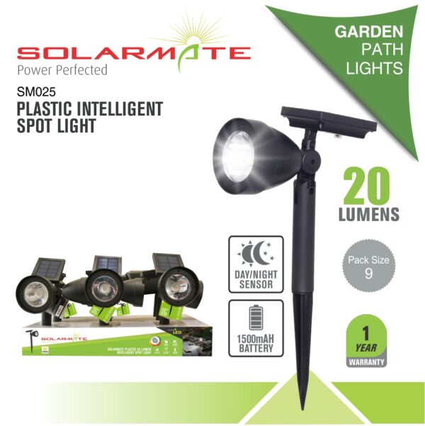 SOLARMATE PLASTIC INTELLIGENT SPOT LIGHT