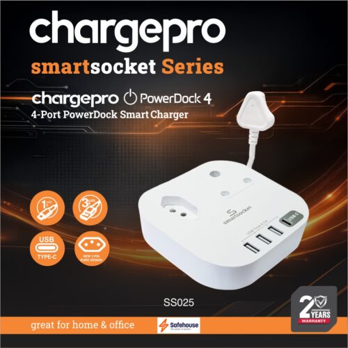 CHARGEPRO SMARTSOCKET SERIES CHARGERPO POWERDOCK 4 4-PORT POWERDOCK SMART CHARGER