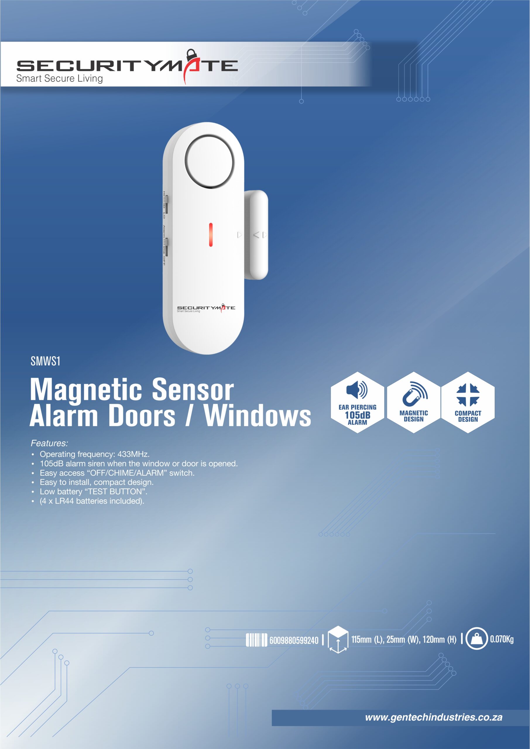 SECURITYMATE MAGNETIC SENSOR ALARM DOORS & WINDOWS - Image 2