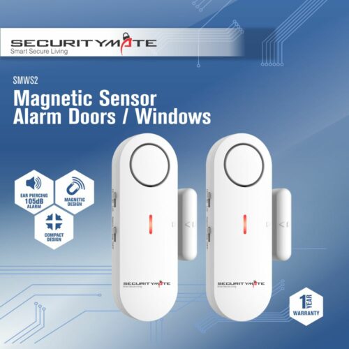 SECURITYMATE MAGNETIC SENSOR ALARM 2 DOORS & 2 WINDOWS