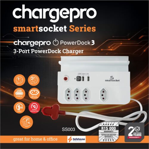 CHARGEPRO SMARTSOCKET SERIES CHARGEPRO POWERDOCK3 3-PORT POWERDOCK CHARGER