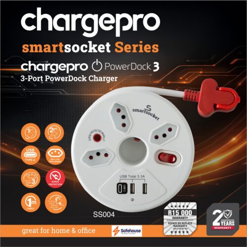 CHARGEPRO SMARTSOCKET SERIES CHARGEPRO POWERDOCK3 3-PORT POWERDOCK CHARGER