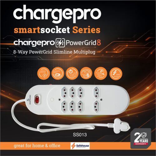 CHARGEPRO SMARTSOCKET SERIES CHARGEPRO POWERGRID 8 SLIMELINE MULTIPLUG