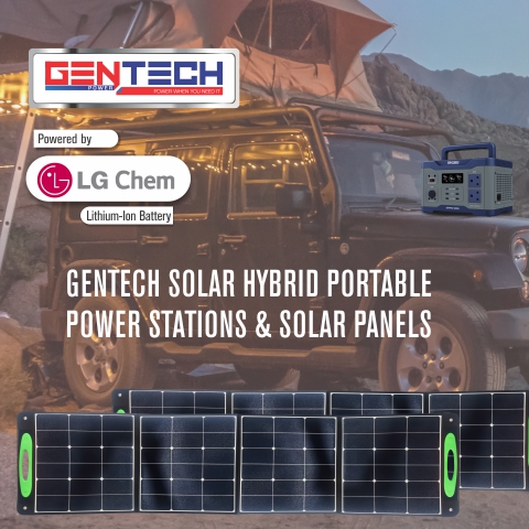 Gentech Solar Hybrid Portable Power Stations & Solar Panels: