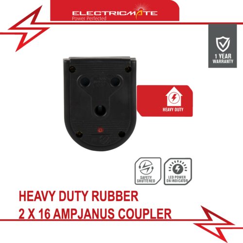 ELECTRICMATE HEAVY DUTYRUBBER JANUS COUPLER