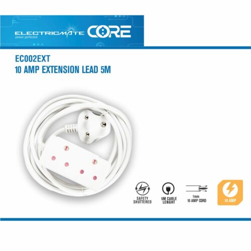 ELECTRICMATE CORE 10 AMP EXTENSION LEAD 5M