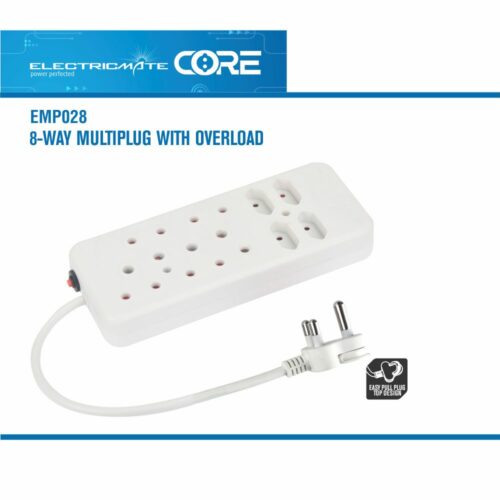 ELECTRICMATE CORE 8-WAY MULTIPLUG WITH OVERLOAD