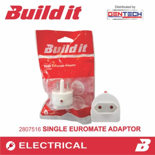 BUILD IT SINGLE EUROMATE ADAPTOR WHITE