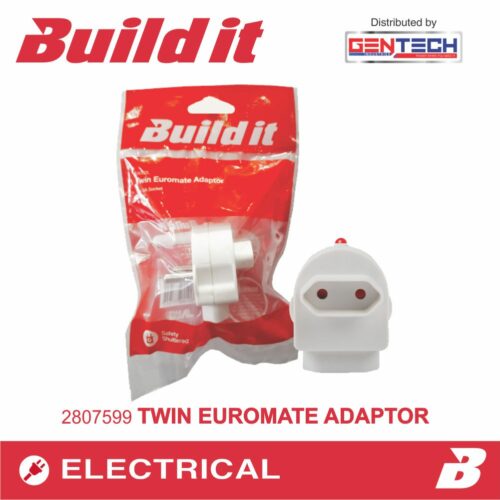 BUILD IT TWIN EUROMATE ADAPTOR WHITE