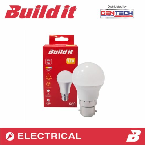 BUILD IT LED A60 5W 550LM B22 DAYLIGHT