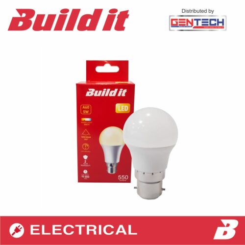 BUILD IT LED A60 5W 550LM B22 WARM WHITE
