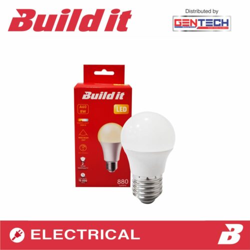 BUILD IT LED A60 8W 880LM E27 WARM WHITE