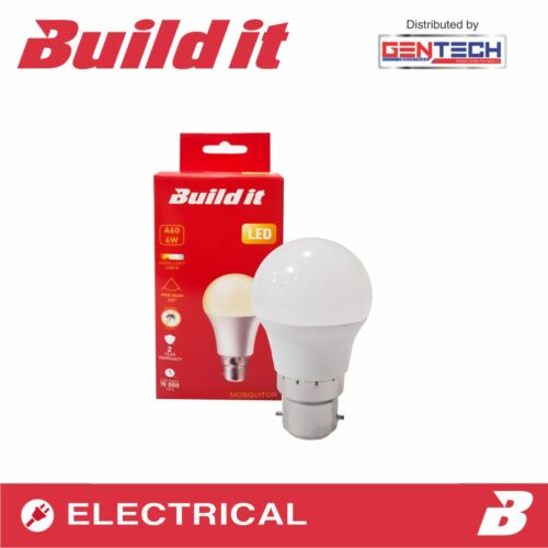 BUILD IT LED A60 6W 560LM MOSQUITO B22 DAYLIGHT