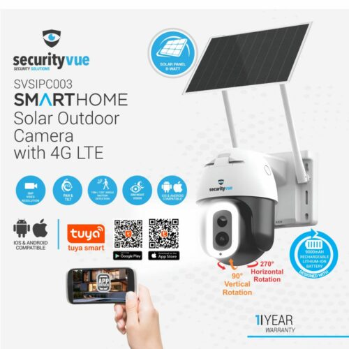 SECURITYVUE SMARTHOME SOLAR OUTDOOR CAMERA WITH 4G LTE